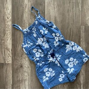 Blue floral romper